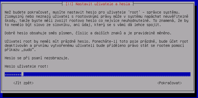 Heslo root