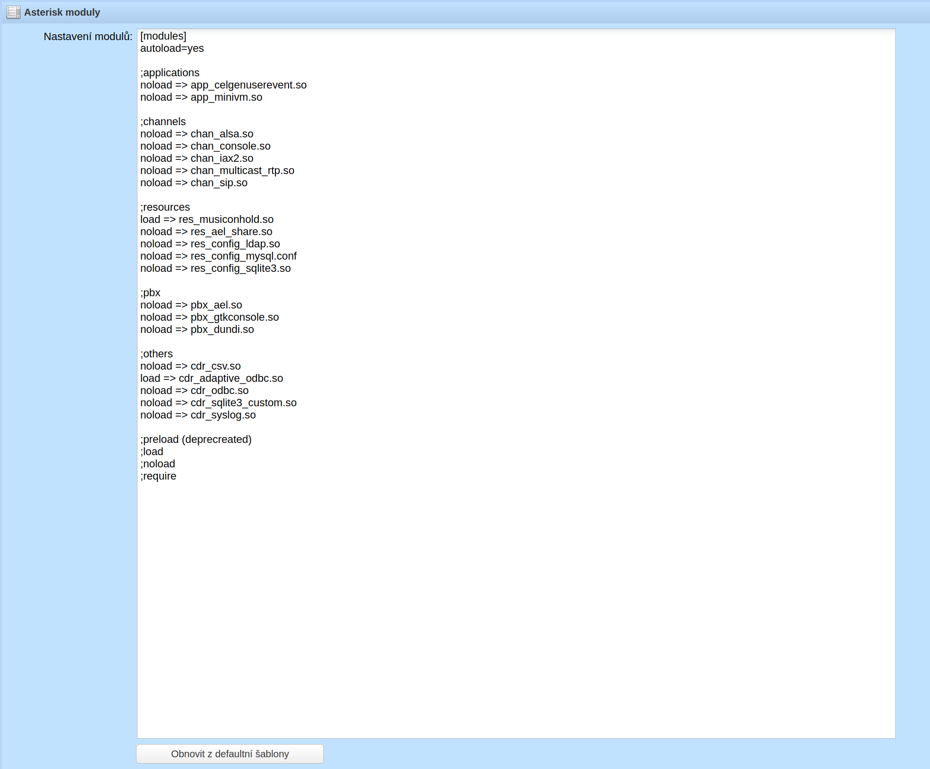 Asterisk moduly