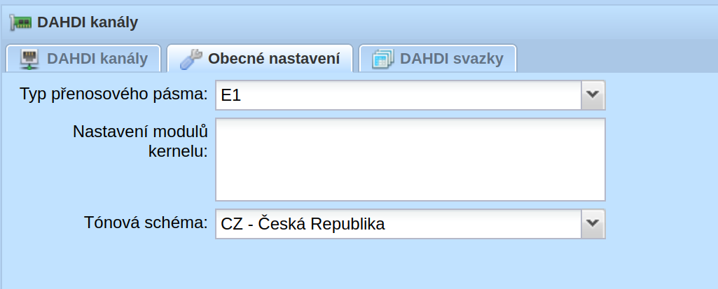 Obecné nastavení