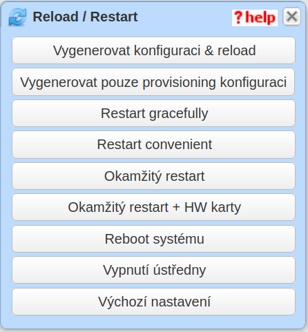 Reload / Restart