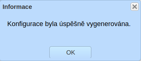 Oznámení o úspěchu