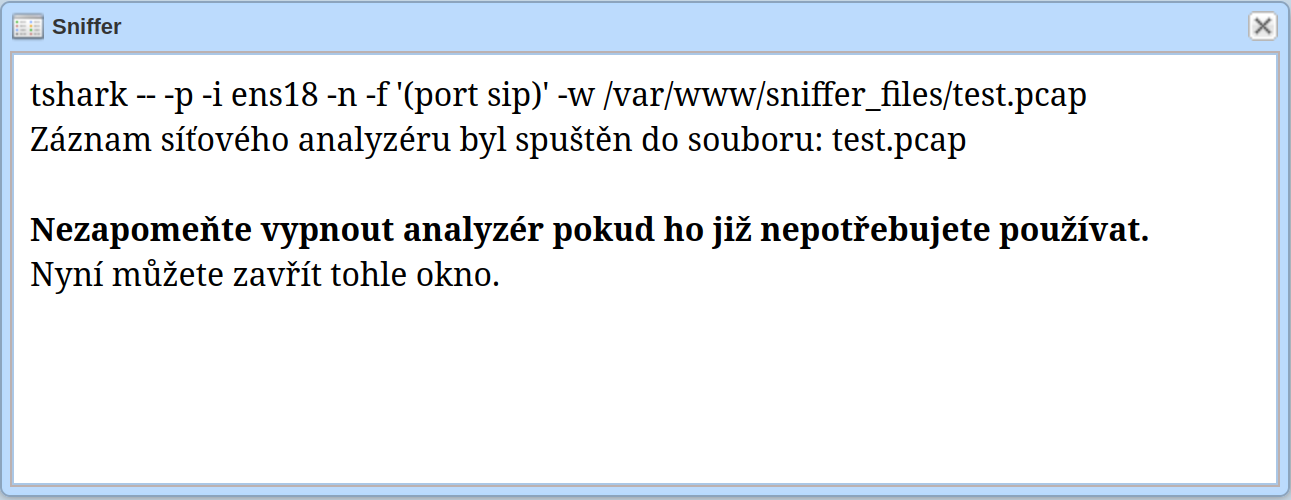 Potvrzení uložení