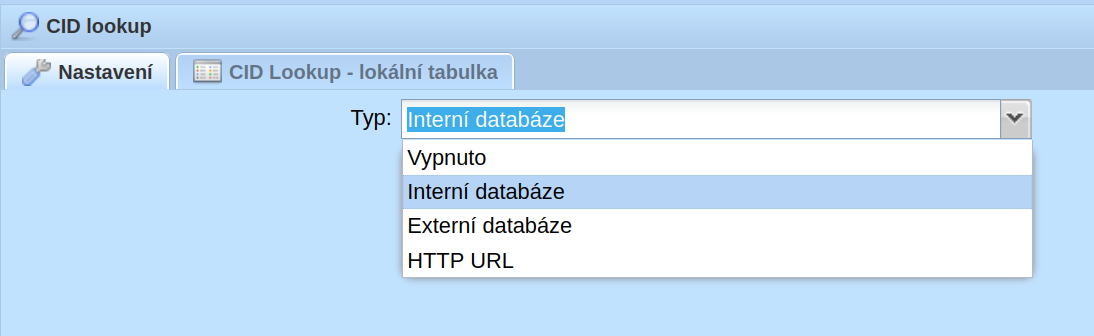 Interní databáze