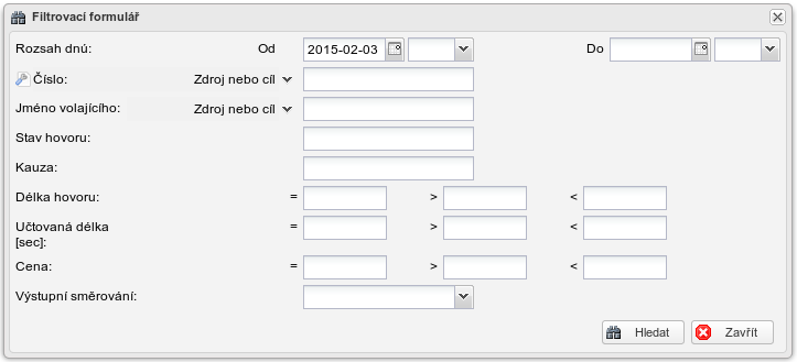 Reset filtru